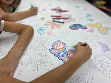 Butterfly Table Size Coloring Sheet